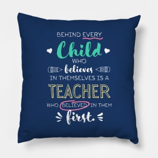 Behind every Child Teacher Appreciation Gifts Thank You End of Year Pillow