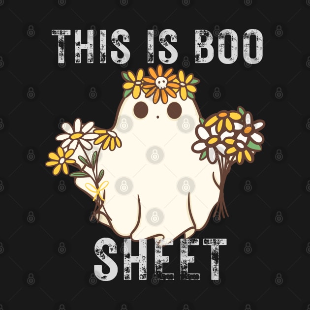 This Is Boo Sheet Ghost Retro Halloween Costume by ACH PAINT