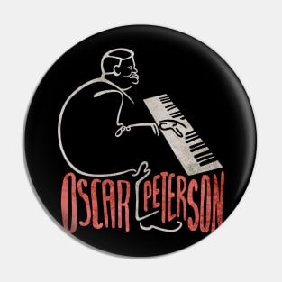 Oscar Peterson Jazz Piano Icon Pin