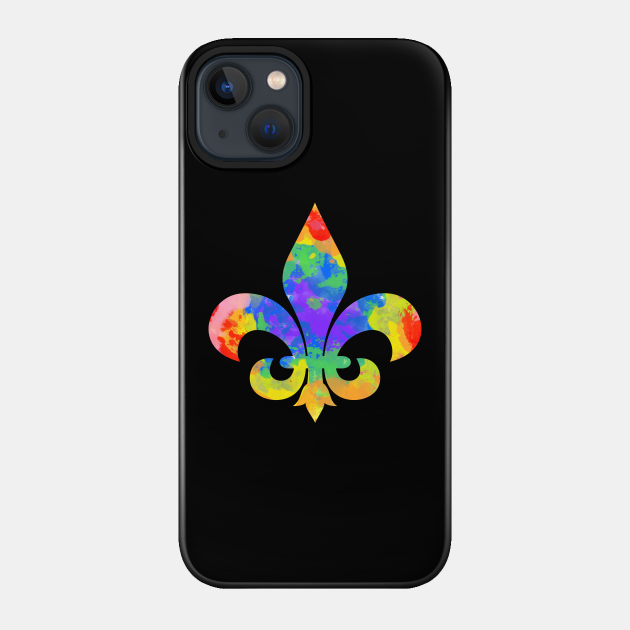 Tie Dye Fleur De Lis - Tie Dye - Phone Case