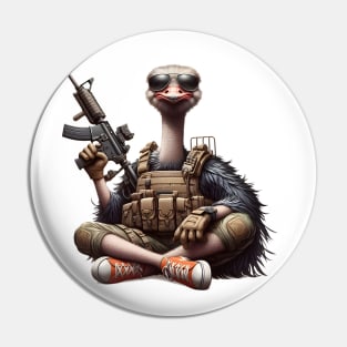 Tactical Ostrich Pin