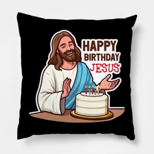 Happy Birthday Jesus Pillow