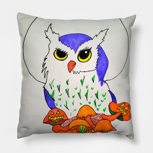 The Great Owl Pillow by etherealwonders