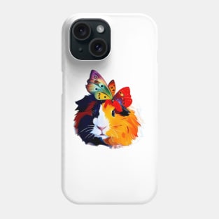 Fancy Guinea Pig with Butterfly Hairdo Phone Case