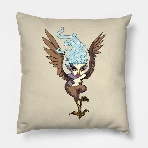 Flying Harpy Girl MONSTER GIRLS Series I Pillow by angelasasser