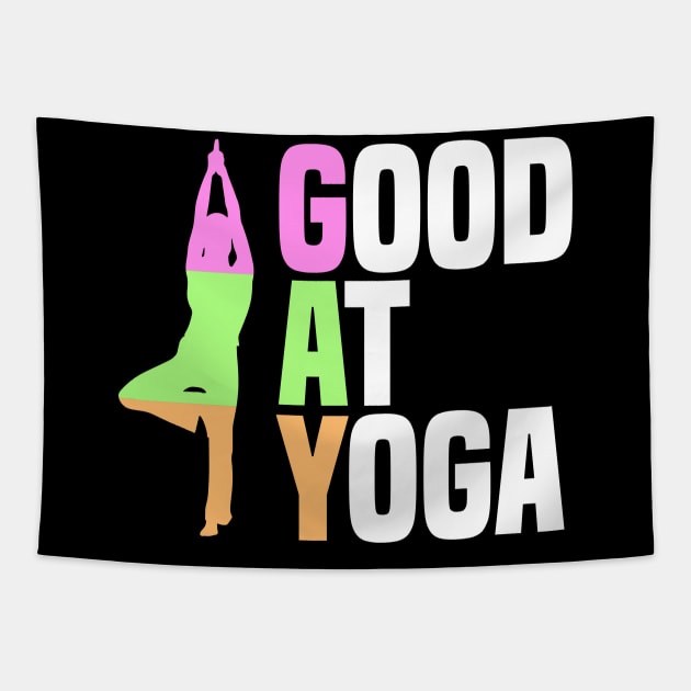 Good At Yoga Vriksasana Tree Pose Tapestry by yeoys