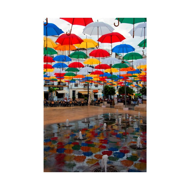 Colourful Umbrellas Torrox Costa Del Sol Spain by Andy Evans Photos