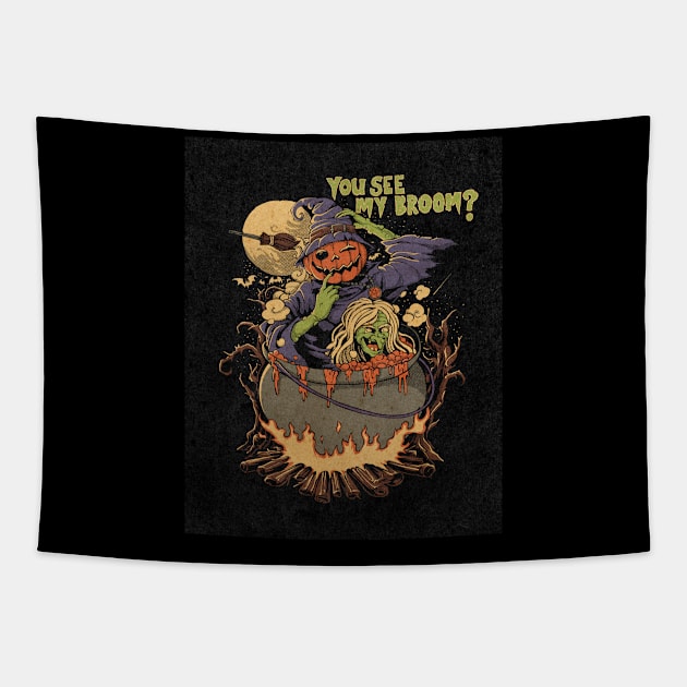 You see my broom Tapestry by Alien Version