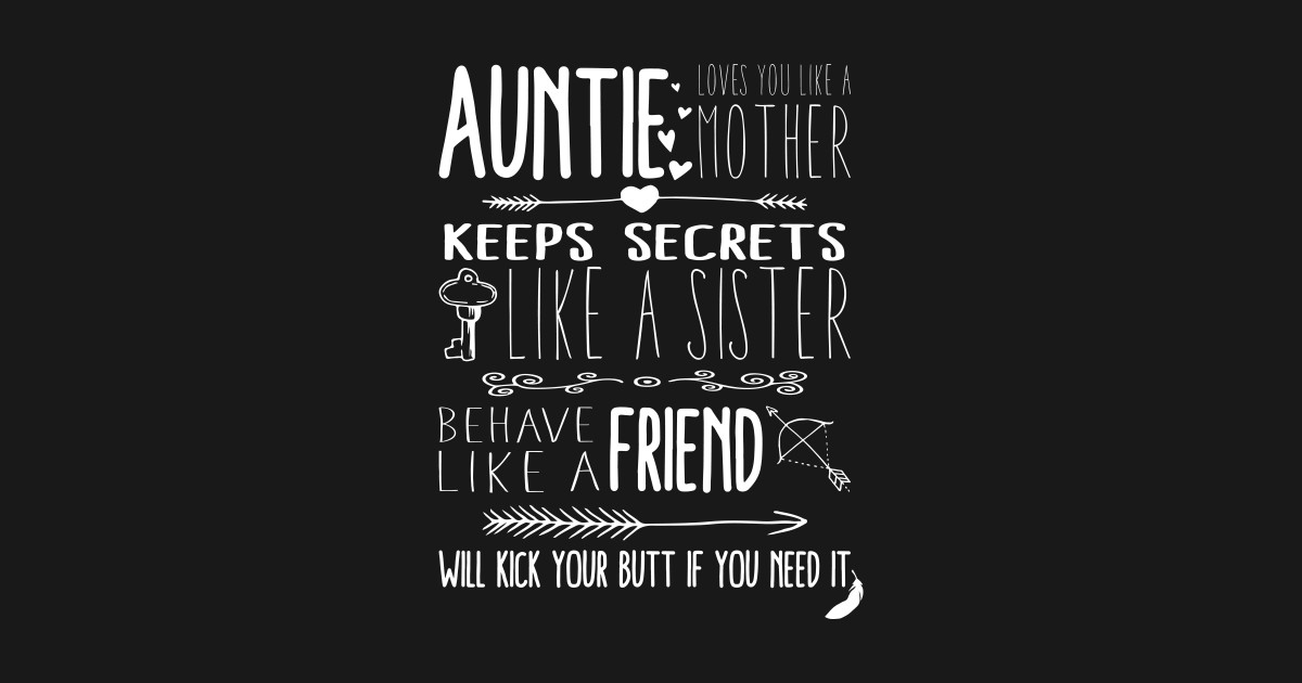 Auntie Loves You Quote Aunt Quotes Arazzo TeePublic IT