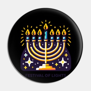 Hanukkah festival of lights Pin