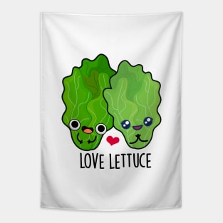 Love Lettuce Cute Veggie Pun Tapestry