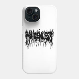 Maidenless black metal font Phone Case