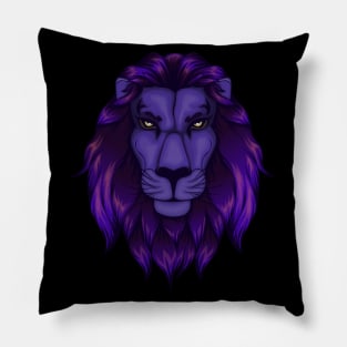 Purple lion Pillow