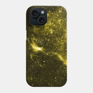 Illuminating yellow abstract galaxy Phone Case