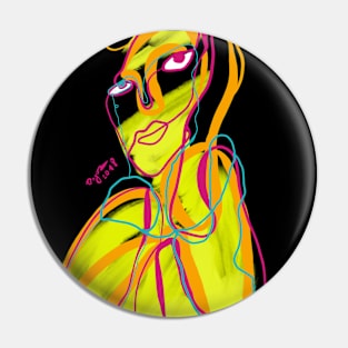 Zweifarbiges Portrait Pin