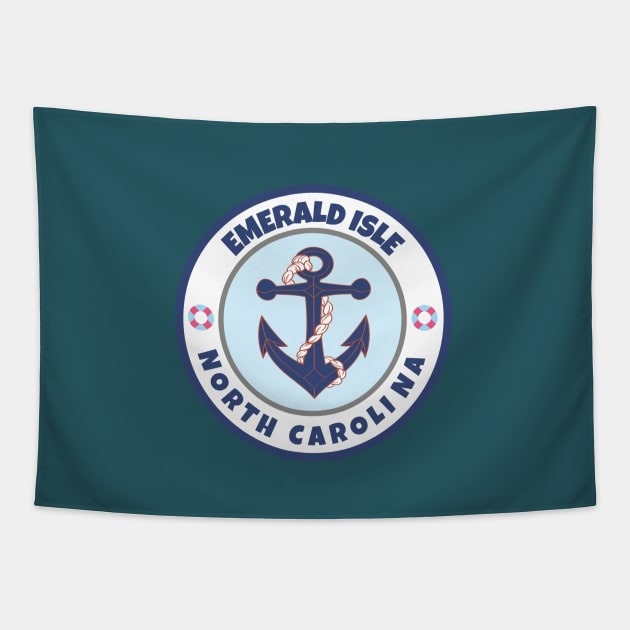 Emerald Isle Circle Tapestry by Trent Tides