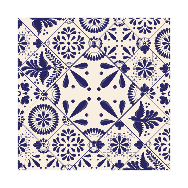 Mexican Talavera Tiles Pattern by Akbaly by Akbaly