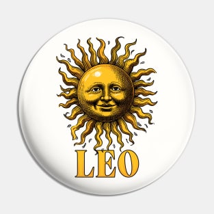 Retro Leo Zodiac Pin