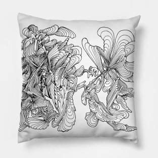 Abstract doodle art Pillow