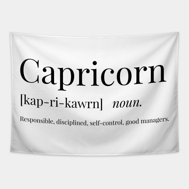 Capricorn Definition Tapestry by definingprints