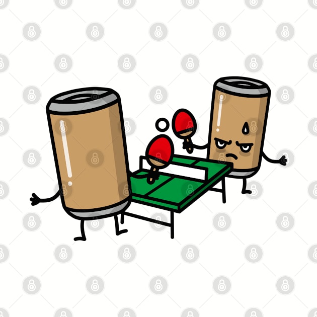 Funny Ping-Pong, Beer Pong, Beer cans playing Table Tennis by LaundryFactory