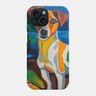 Jack Russell Terrier styled after Gauguin Phone Case