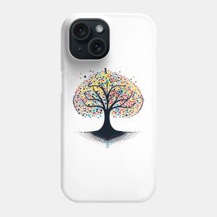 Dot day tree colorful make your mark teacher student grow creativity design Phone Case