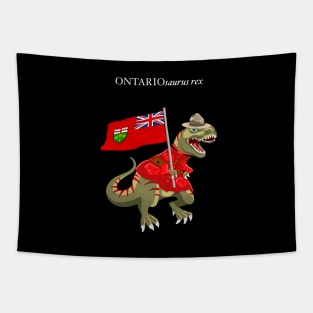 Clanosaurus Rex ONTARIOsaurus rex Ontario Canada Flag Tyrannosaurus Rex Tapestry