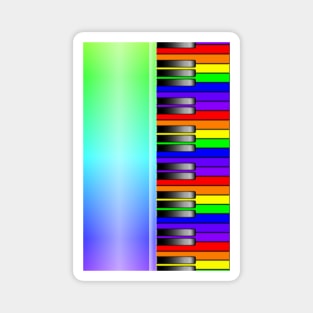 Rainbow Piano Keyboard Magnet