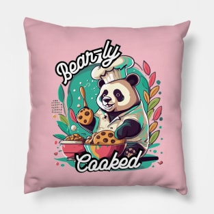 "Bear-ly Cooked." Pillow