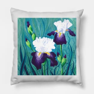 Starlight Irises Pillow