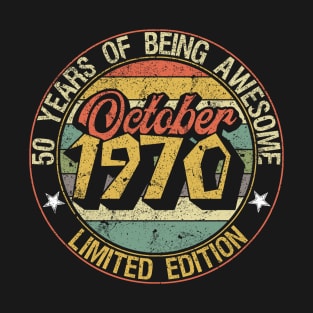 born October 1970 Vintage Gift T-Shirt