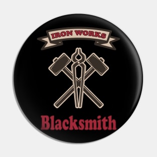 Retro Blacksmith MetalWork Tools Iron works Pin