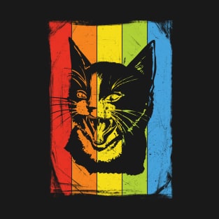 Rainbow Cat Face T-Shirt