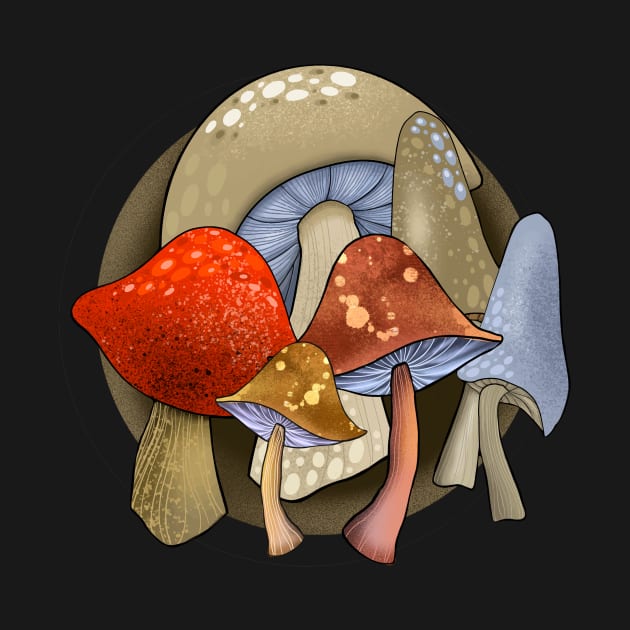 Mushrooms by Renee Ciufo Illustration