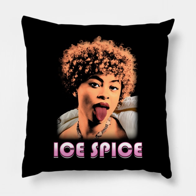 Ice spice vintage bootleg design Pillow by BVNKGRAPHICS