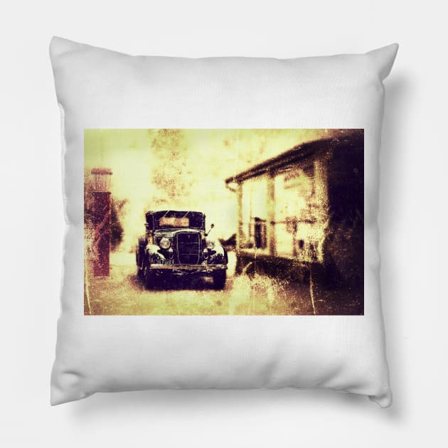 Real Old-timer 1935 Car Pillow by Custom Autos