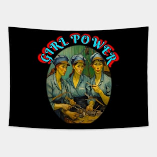 Girl Power Van Gogh style Tapestry