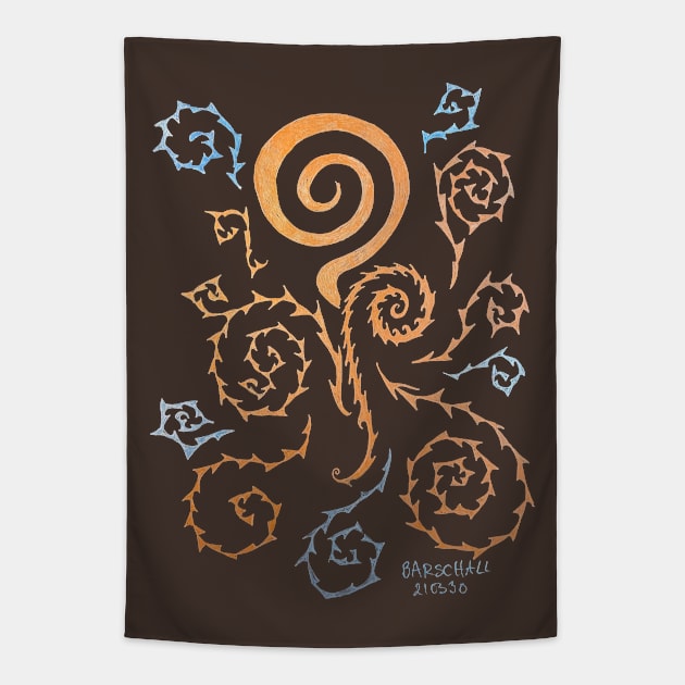 Spiky Swirls Tapestry by Barschall