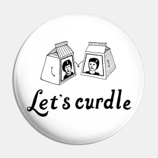 Let's Curdle Cuddling Milk Cartons - Line Drawing Pin