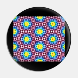 Abstract geometric shapes -blue Pin