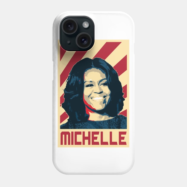 Michelle Obama Retro Propaganda Phone Case by Nerd_art