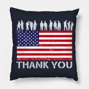 Thank you Soldier Patriotic American Flag Pillow