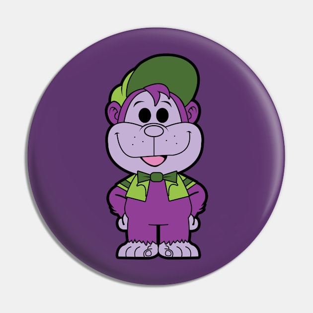 The Grape Ape Chibi Pin by mighty corps studio