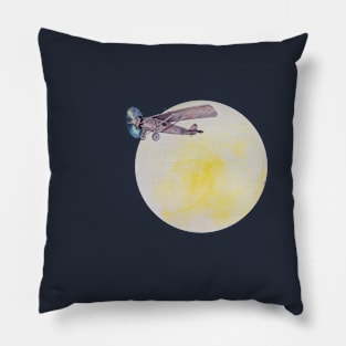 Airplane and moon Pillow