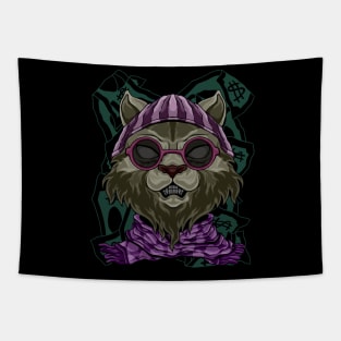 fashion cat street art Tapestry