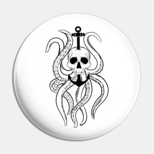 Skull Octopus Pin