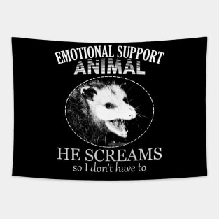 Emotional Support Animal Opossum Tapestry