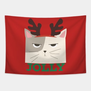 Jolly Christmas Cat Tapestry