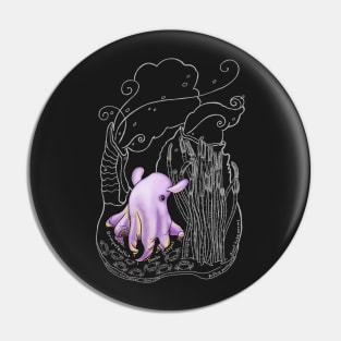 Dumbo Octopus Doodle for dark background Pin